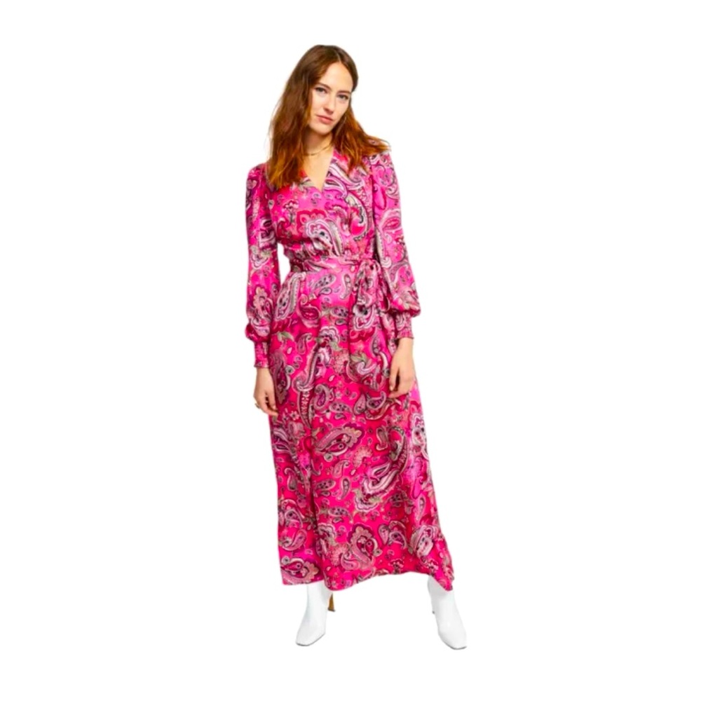 ❤️I.N.C. International Concepts Women's Maxi Dress (Electric Pink Combo, 4)